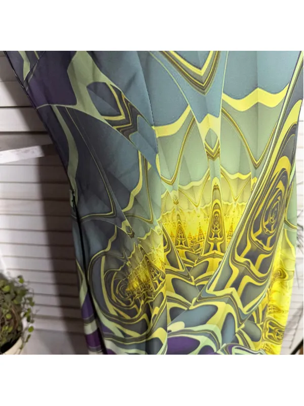Vintage Y2K Kaftan boho maxi dress layer duster cover up Avant Garde futuristic - Image 9
