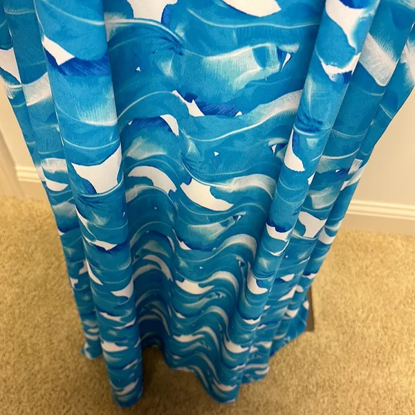 Palms Away Maxi Sundress Blue Size M - Image 3