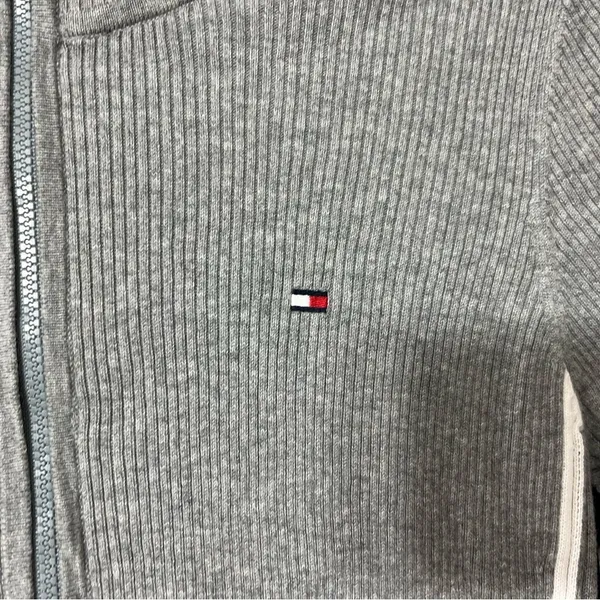 Tommy Hilfiger Gray Full Zip Womens Sweater Size S - Image 3