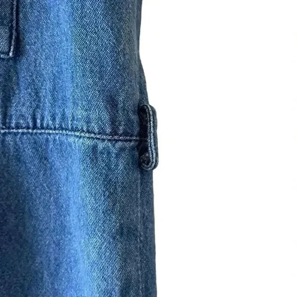 Andrea Jeans Sleeves Denim Blue Button Down Algodon Casual Minimalist Bohemian W - Image 6