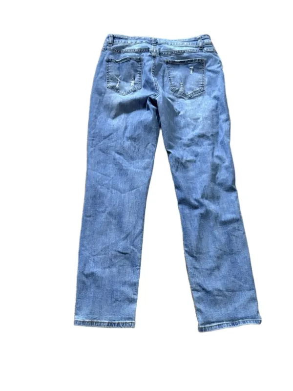Wear Jeans Hibiscus Flamingo Patch Distressed Denim Jeans Size L (30” Waist) - Image 5