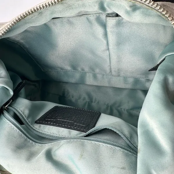 Coach Kristen Shoulder Bag Op Art Ombre Gray Fabric and Leather Purse 16793 - Image 8