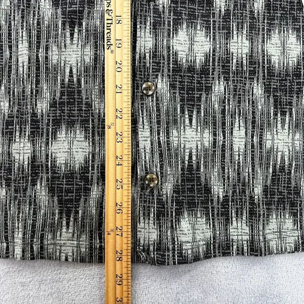 FRYE Premium Sleepwear Mens Medium Flannel Print Notched Set Gray Cotton Blend‎ - Image 11