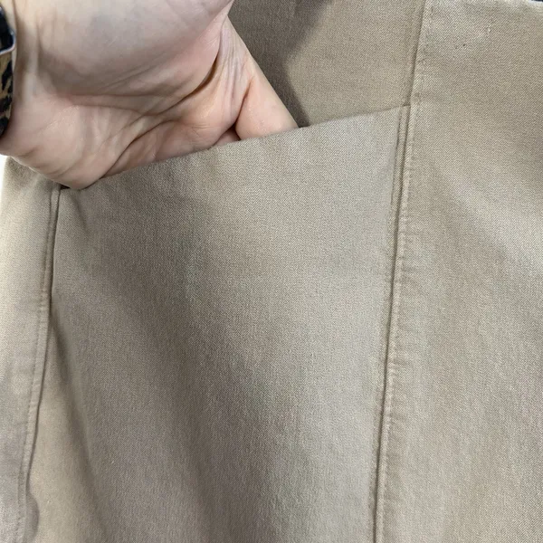 Old Navy XL Tall XLT High Waisted Pull On Pixie Super Wide Leg Pants Comfort Tan - Image 5