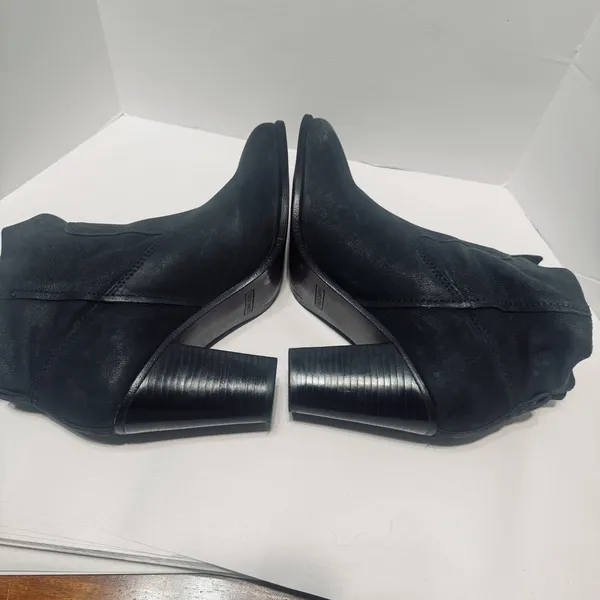 Vince Camuto Feina Bootie Womens Pull On Leather Heel Ankle Boots Black Size 8.5 - Image 4