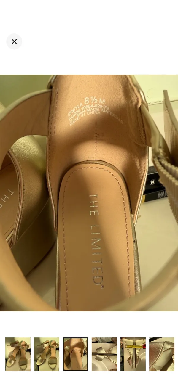 Gold metallic Wedges the limited 8.5 - Image 2