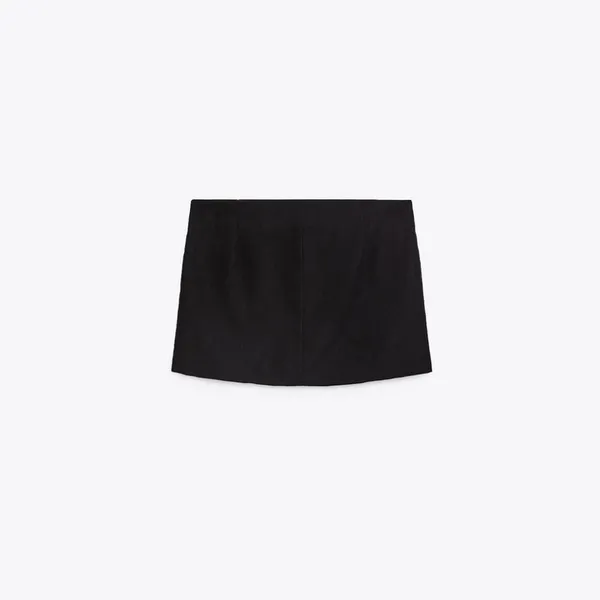 Zara NWT VELVET LOW RISE SKIRT - Image 2