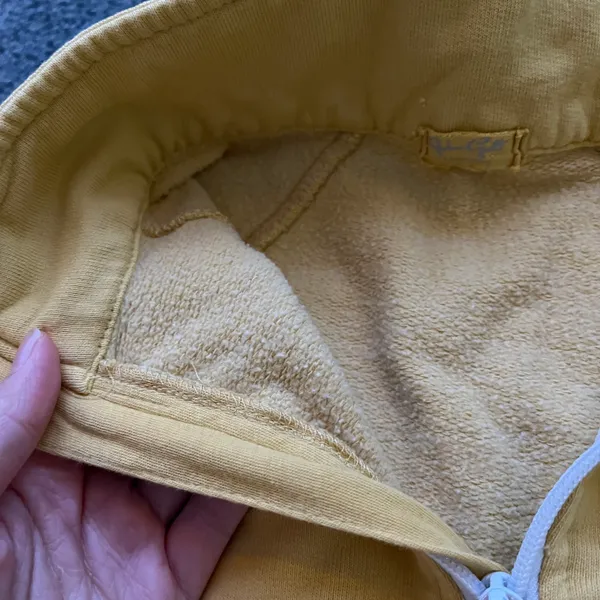 Brandy Melville John Galt Yellow Cropped Half Zip Crewneck Sweatshirt - Image 5