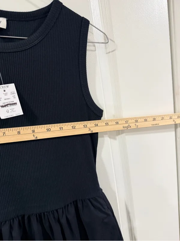 J.Crew Rib Knit Sleeveless Mini Dress Black XS NWT - Image 8