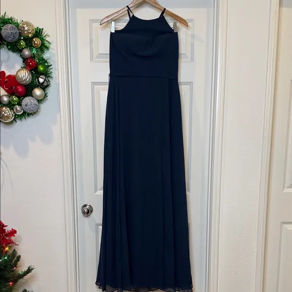 NWT Azazie Bree A-line chiffon floor length maxi formal dress sz Lg - Image 3
