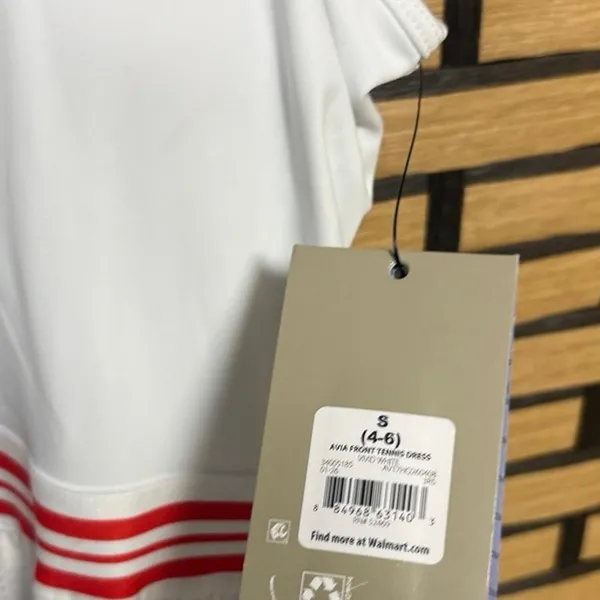 Avia White And Red Pleated Tennis Dress With Built In Shorts‎ Size Small - Image 5