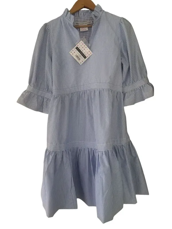 Gretchen Scott Teardrop Stripe Wash & Wear Periwinkle XS NWT - Image 3