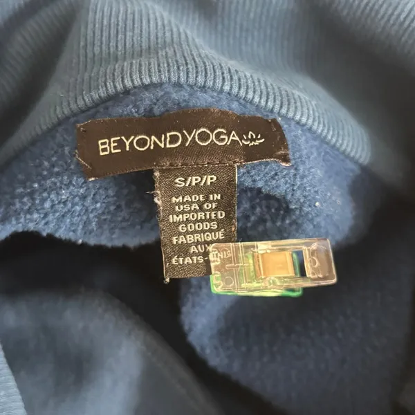 Beyond Yoga Pullover Qzip‎ Teal Small - Image 6