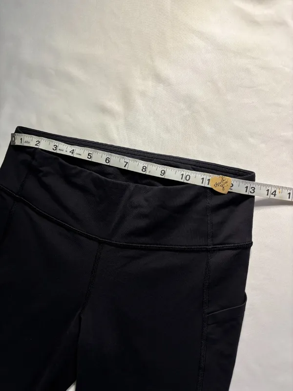 Lululemon Black Cropped Leggings (Estimated Size 6) - Image 2