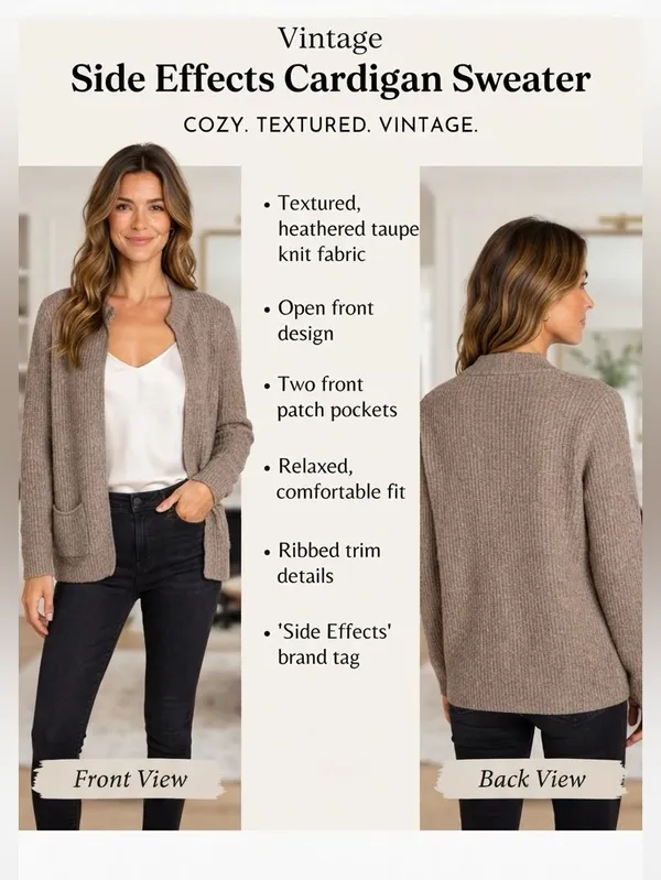 Vintage Side Effects Cardigan‎ Sweater - Image 2