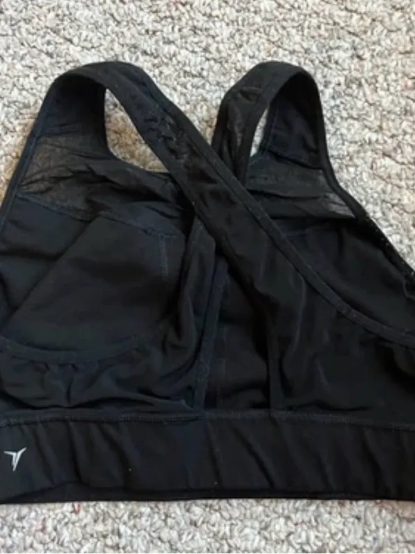 Womens Sports Bra Black Star Sports Women’s Large Old Navy Gym Workout Athletic - Image 2