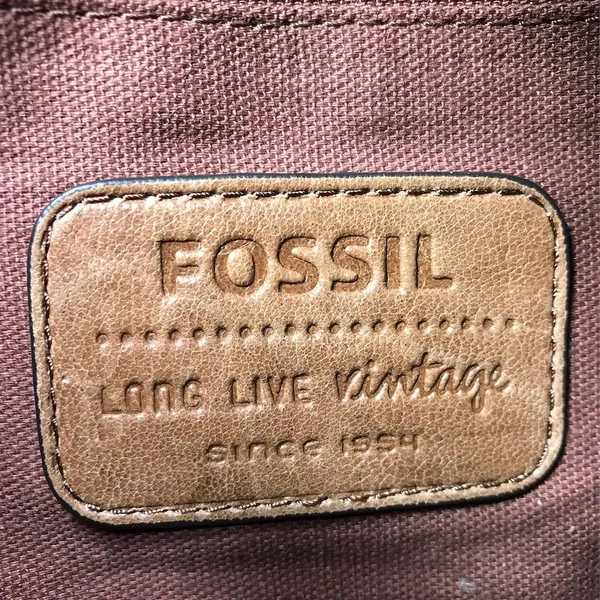 FOSSIL VTG Carson Turn-Lock Leather Crossbody Bag Brown Retro Y2K Timeless - Image 9