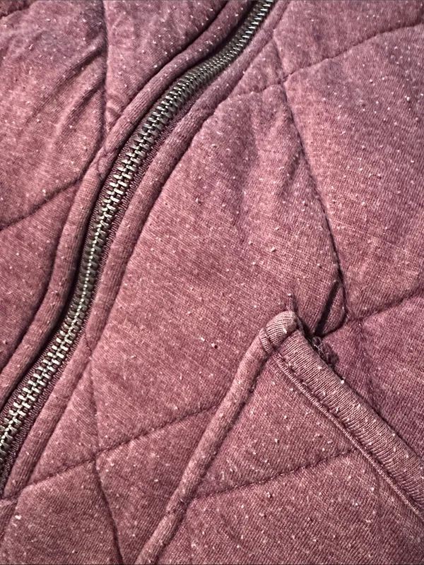 wild fable Quilted Hooded coat in Mauve - Image 4