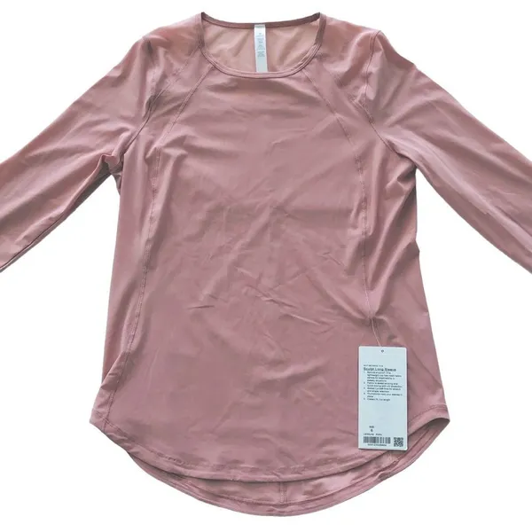 Lululemon Sculpt Long Sleeve Pink Pastel Size 6 UV Protection - Image 7