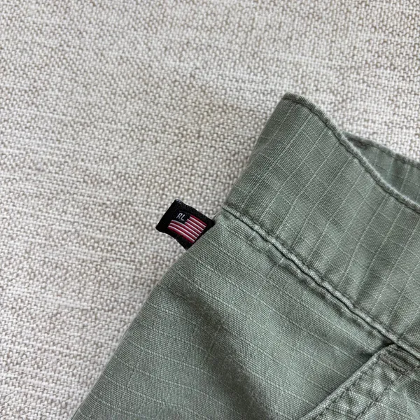 90s Vintage Polo Jeans Co Ralph Lauren Cargo Shorts 4 Olive Green Gorpcore Y2K - Image 5
