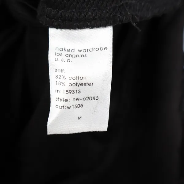 Naked Wardrobe Black Sweatshirt and Sweatpants Lounge Set Medium - Image 4