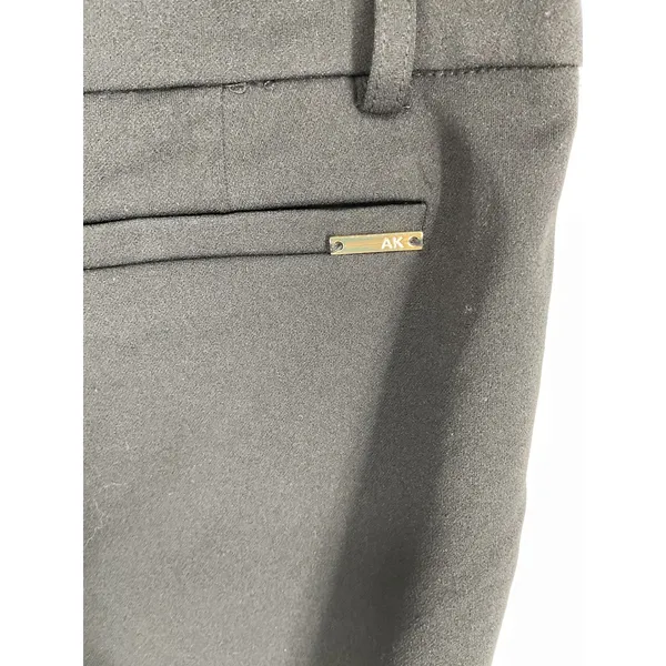 Anne Klein Womens Dress Pants Black Gold Logo Tapered Career Slacks 6 Petite - Image 6