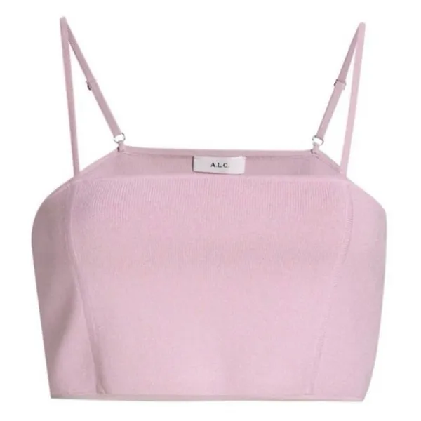 A.L.C. Winnie Knit Bra Top‎ in a Rose Pink Color Size Medium Cropped Top - Image 3