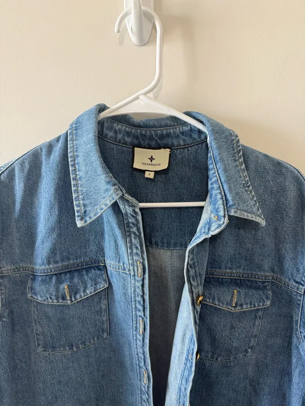 Tuckernuck Denim Button-Up  jacket Shirt S - Image 3
