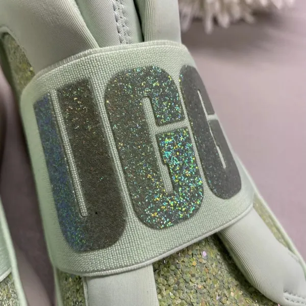 Ugg Sneaker Glitter Chunky Mint Green Spellout Graphic Strap Shoe Womens Size 7 - Image 5
