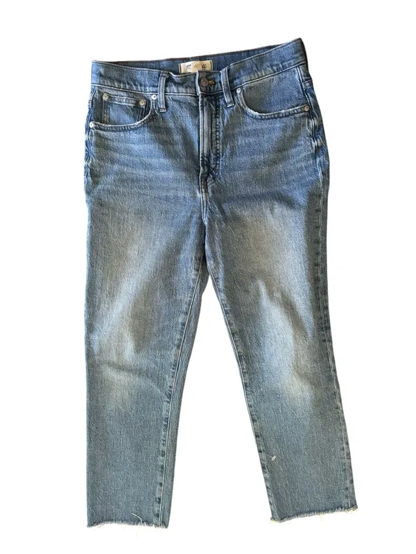 Madewell The Perfect Vintage Jean 28X25 Crop Straight Raw Edge Enmore Wash - Image 3