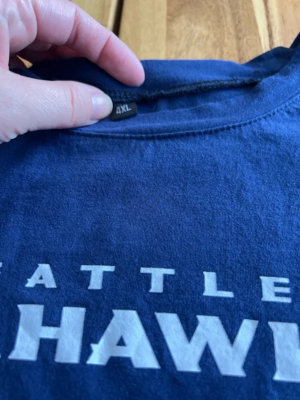 Seattle Seahawks Long Sleeve Night Gown Women Blue Graphic NFL Football - Image 3
