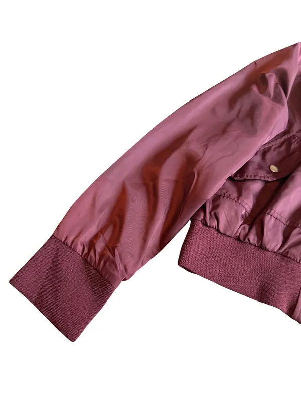 Free People Midnight Bomber Jacket Zip-Down Lightweight Windbreaker Size Small - Image 3