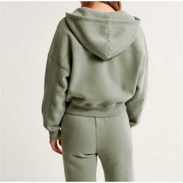 ✨Abercrombie and Fitch Sunday Half-Zip Green in Sz XXS Hoodie✨ - Image 2