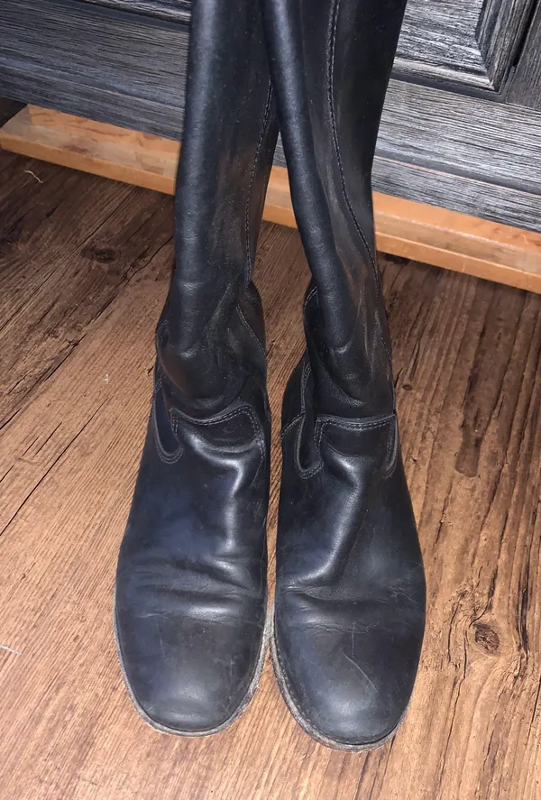 Frye Black Leather Riding Boots - Image 5