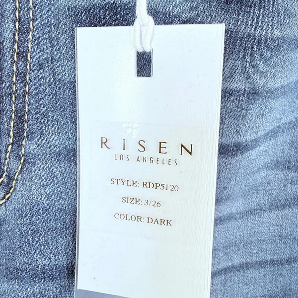 Risen Women's High Rise Wide Flare Jeans New with tags Size 3 / 26 - Image 3