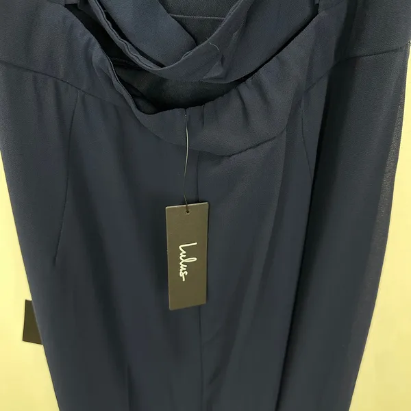 Lulus Confidently Charismatic Navy Blue Backless Halter Maxi Dress Large NWT - Image 13