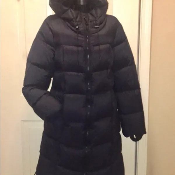 Women's Michael Kors M long, down, puffer coat. Black Puffer Coat - Image 2