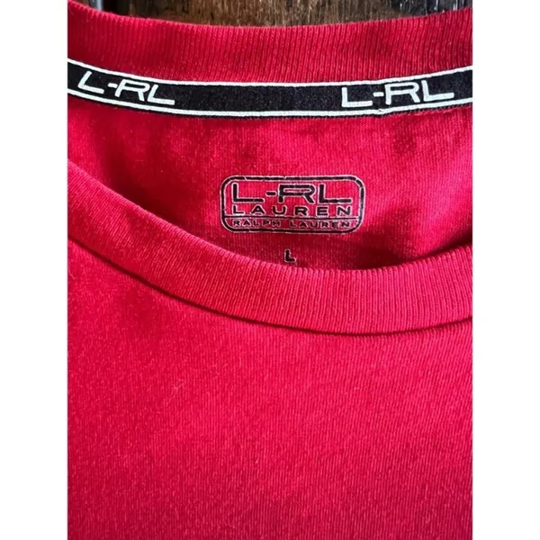 Lauren Ralph Lauren long sleeved deep red Womens pullover crew neck tshirt - Image 9