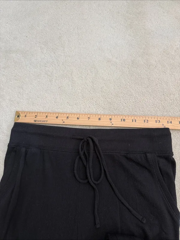 Z Supply Jill Marled Black Joggers Knit Pants Drawstring Lounge Size Small - Image 9