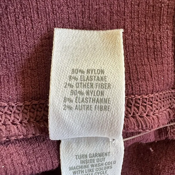 NWT Aerie Glitter Chill Play Move Leggings Maroon XS - Image 8
