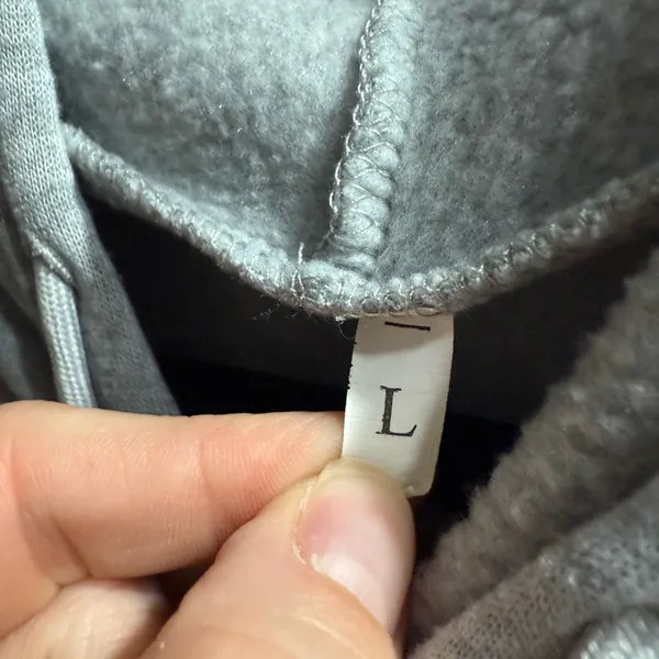 Gray “The Original Vintage” Graphic Hoodie‎ Unisex Sz L - Image 7