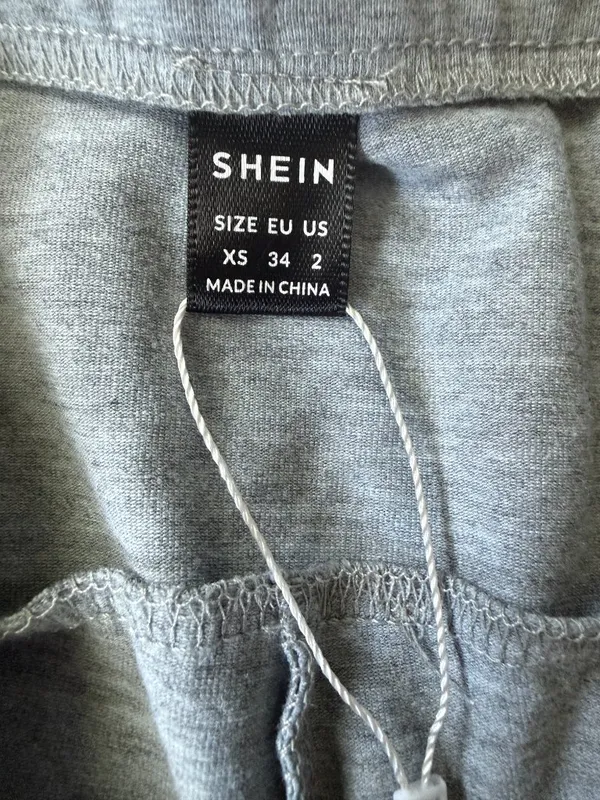 Shein light gray stretchy yoga style pull on pants women's size XS - Image 6