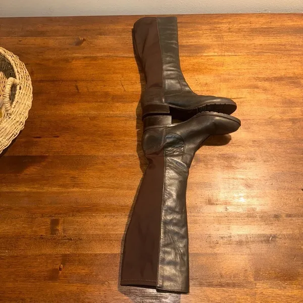 Donald J Pliner‎ Leather Riding Boots Brown Size 8.5 - Image 4