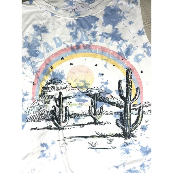 Road Tripping Phil Love Tie Dye Cacti Graphic Short Set size Medium NEW - Image 5