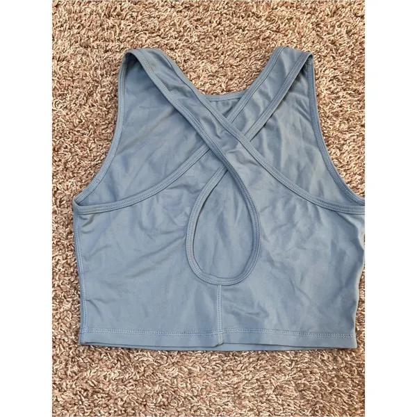 Ptula Cropped Tank Blue - Image 3