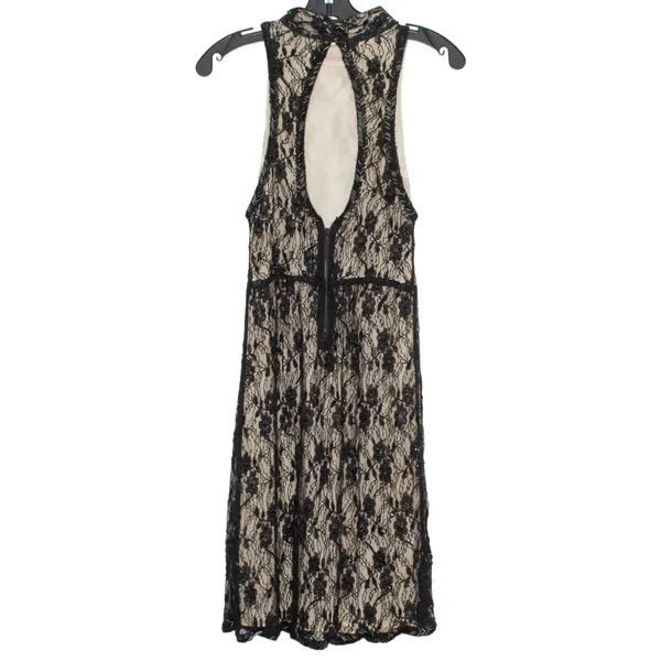 Alice + Olivia Dress Silk Lace Whimsigoth Boho Dark Academia Romantic Goth XS - Image 3