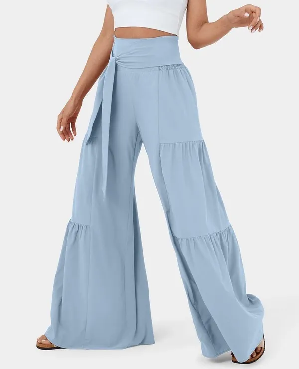 Halara Breezeful Flowy Wide Leg Pants Quick Dry High Waisted Blue M (8-10) NWT - Image 3