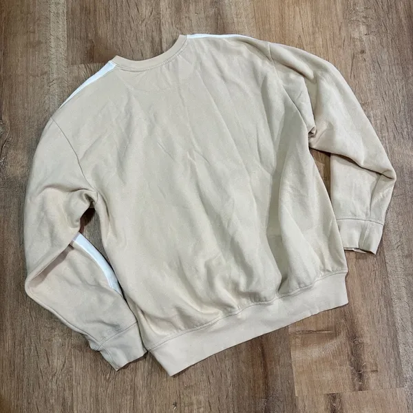 PINK | Victoria's Secret | Cream‎ White Crewneck Pullover Sweatshirt, Size M - Image 3