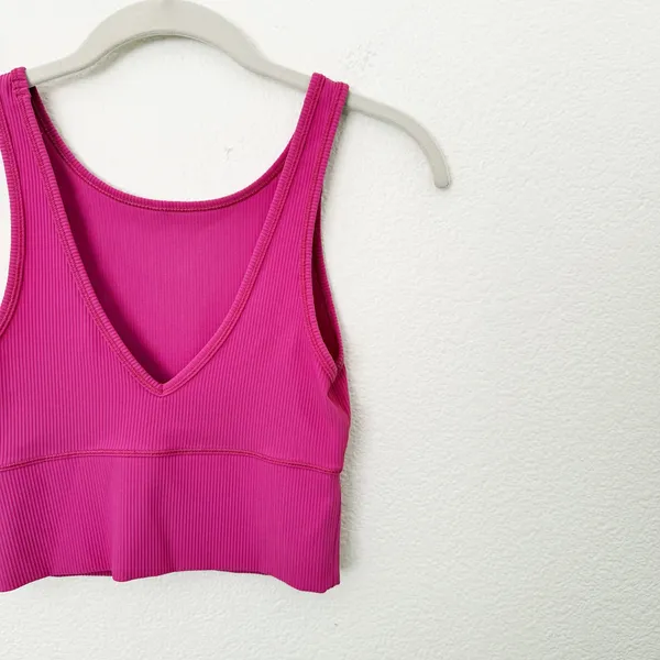 [Lululemon] Sonic Pink Power Pivot Ribbed Reversible Cropped Workout Tank Size 2 - Image 6