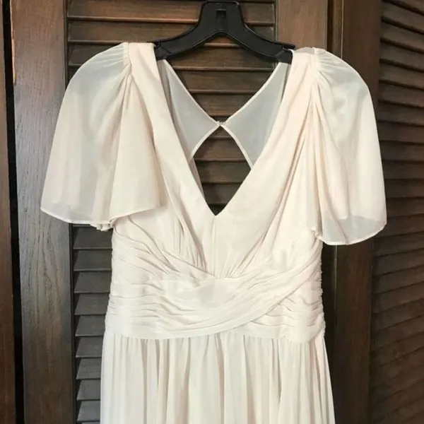 David’s Bridal Flutter Sleeve Bridesmaid Dress - Image 3
